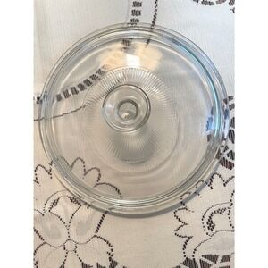 Vintage Pyrex G1C A Clear Glass Round Replacement Lid 8.75" Corning No Chips